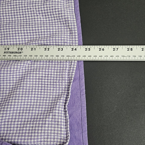 Vintage C.M. Shapes Button Down Shirt 3/4 Sleeve Purple 3XL Shoulder Pads Tunic - Picture 6 of 8